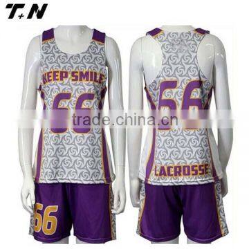 Allover printed sublimated cheap custom reversible Lacrosse Jersey                        
                                                Quality Choice