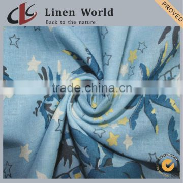 6058 55%Linen 45%Cotton Printed Woven Fabric