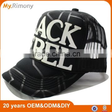 Top quality black man hat with full printing