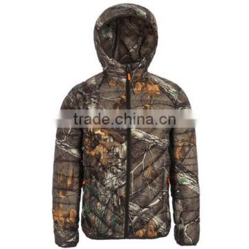 Custom couple camouflage ultra light down jacket