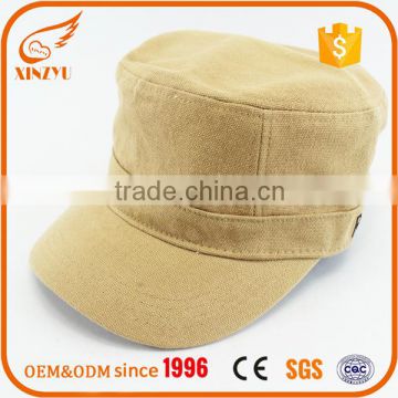 Chinese suppliers 100% cotton yellow low price military cap for unisex