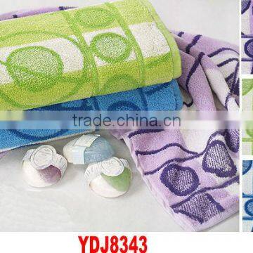 100% cotton yarn dyed jacquard bath towel