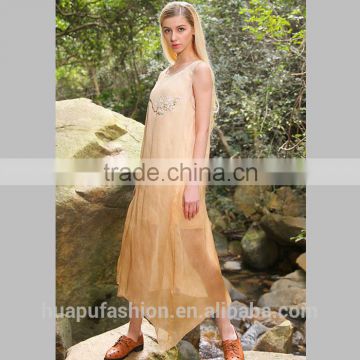 HP690059 dongguan humen wholesale sublimation printed maxi dress