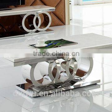Customized modern living room furniture natural white marble centre table