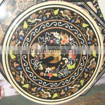 Black Marble fine Inlay Table Top