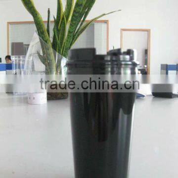 plastic drinking mug with straw with handles with lid