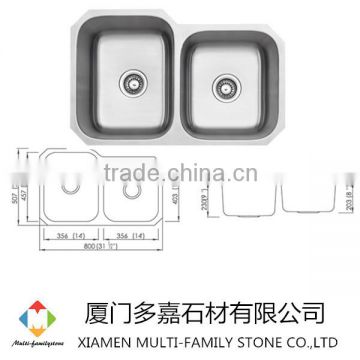 Chinese popularstainless steel undermount kitchen sink UD-03