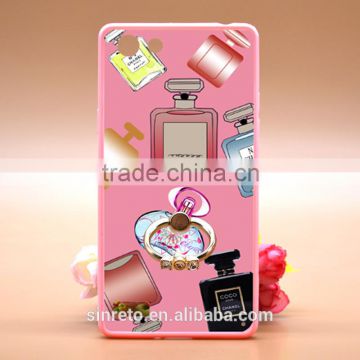 Wholesale Fashion Perfume TPU+PC Transparent Painting Phone Case With Finger Ring Holder For Oppo A33