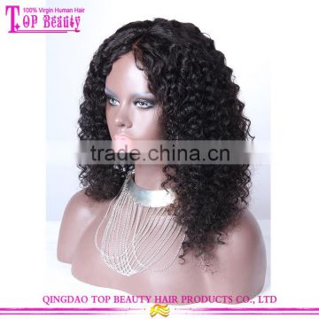 Wholesale Factory Price 18 Inches Virgin Malaysian Hair Curly Human Hair Wigs For Black Women