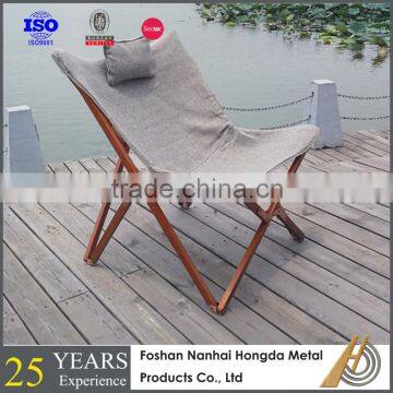 wooden foldable recliner chair for camping