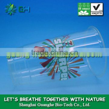 Plastic logo customized eco-friendly disposable biodegradable PLA cup /transparent PLA plastic cold cup
