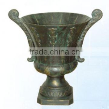 antique cast iron garden pot