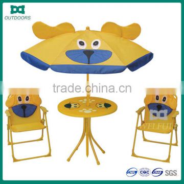 Portable kids camping folding chair and table set