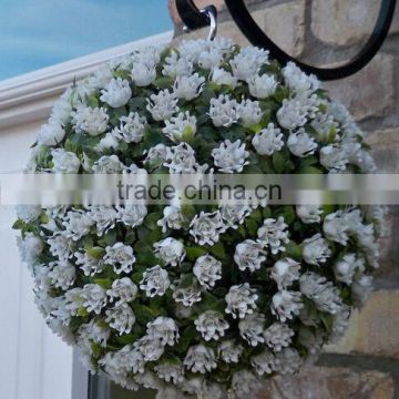 Latest Artificial White Rose Ball Topiary Flower Ball