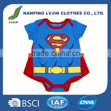 2016 infant cartoon baby clothing boy's spiderman romper spiderman newborn baby rompers with factory price
