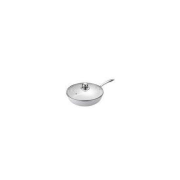 White Aluminum Cookware Frying Pan With Lid , Ceramic Coated