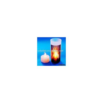 voice control candle with glass holder