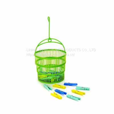Plastic basket with 24 pegs