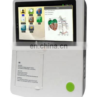 Good quality 3 6 12 channels Touch Screen  Electrocardiograph Portable Ecg Machine