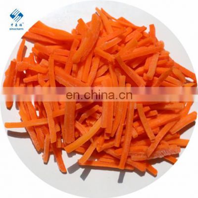 2020 New Crop High Quality  Frozen Carrot Strips from China, IQF Carrot Strips