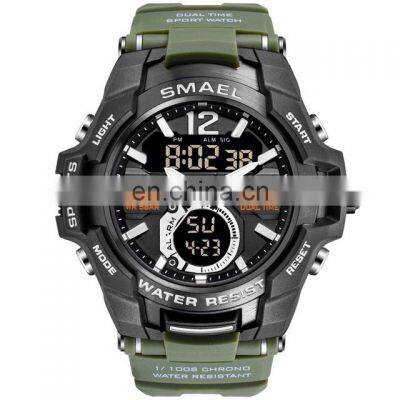 Smael 1805 Personalized Digital Analogue Watches Waterproof Alarm Design Logo Custom Brand Mens Watch