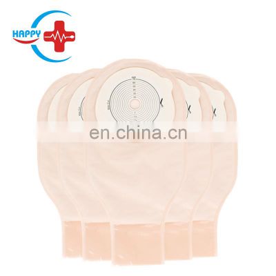 HC-K070 Factory Price One-piece openning system colostomy bag with Hydroclloid flange/Medical Ostomy bag