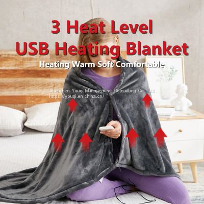 High Quality Amazon Electric Blanket/ Hot-sale Portable Electric Blanket/ Dark Grey Electric Blanket/