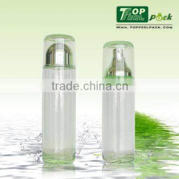 125ml 150ml Cylinder Clear Plastic Toner Bottle for Cosmetic Packaging