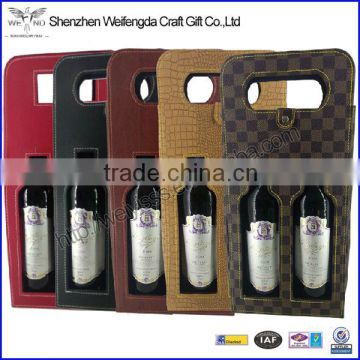 Simple Design High Quality Faux PU leather wine bottle cover