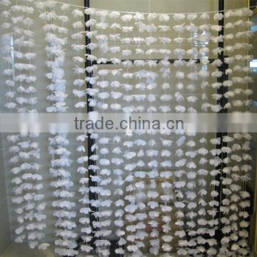 2016 new product white polyester flower curtain for party and home decoration