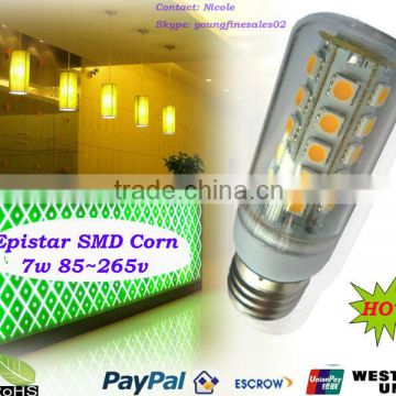 dimmable e26 led corn light,smd5050 led corn light