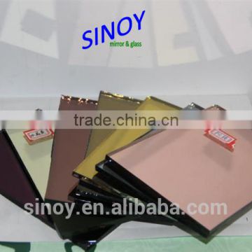 Cheap qingdao factory price,bronze tinted mirror price, colored Unframed mirror price