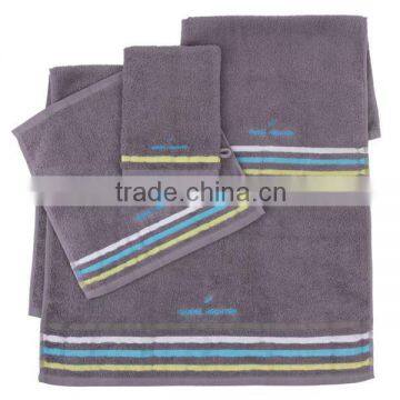 promotionl cotton grey terry towel set