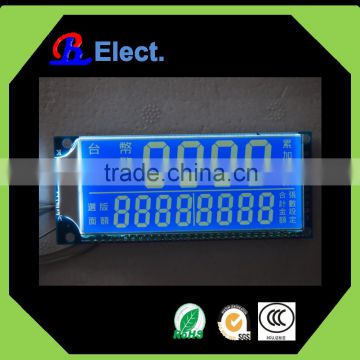 negative character white symbol segement character money-counting machine lcd display,lcd digital counter display,