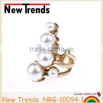 Fashion latest gold pearl ring designs 2016