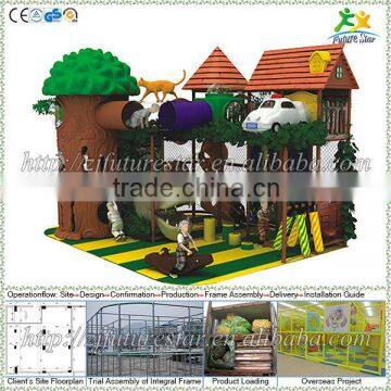 Free design CE & GS standard eco-friendly LLDPE indoor kids playgrounds with latest forest theme