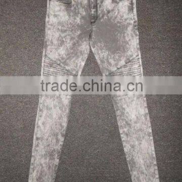 Hot Selling Fancy Wash Ladies Denim Pant