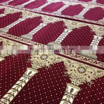 High quality Muslim 80% wool20%nylon masjid prayer carpet rug