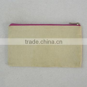 Factory direct fashion style small canvas zipper bag wholesale