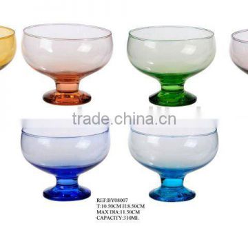 Colorful ice cream bowl for glass
