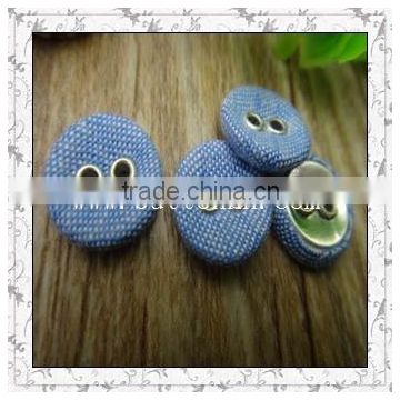 fashion garment accessory blue fabric covered buttons