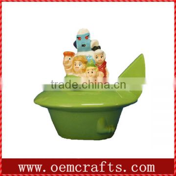 Jetsons ship figurine green ceramic mini cookie jars