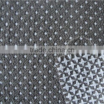 brown backgroud with white dot pattern acrylic fabric