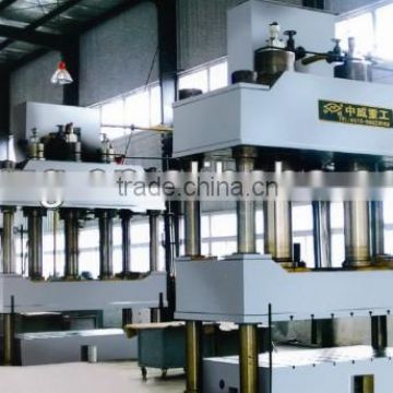 ZHONGWEI 100 Four Column Deep Drawing Hydraulic Press for TUV ISO certification