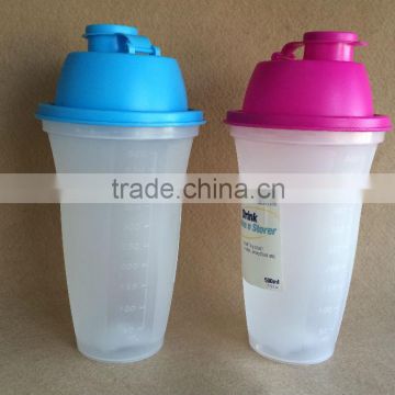 Plastic shaker 500ml Protein shaker bottle TG20151