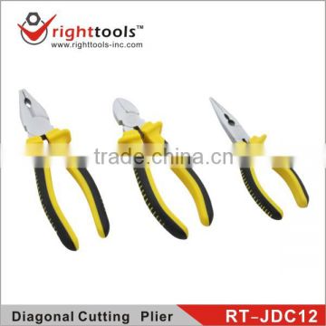 RIGHTTOOLS RT-JDC12 High quality Polished finish side cutting pliers with TPR handle,wire cutting plier