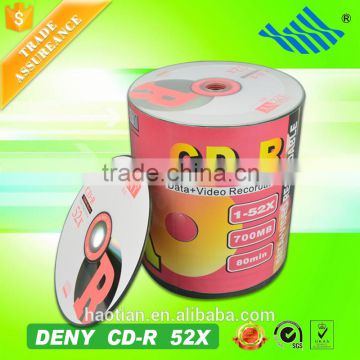 hot sale 100pcs shrink wrap packing blank cdr 52x