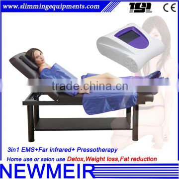 3 in 1 far infrared ems air pressure pressotherapy device for body detox