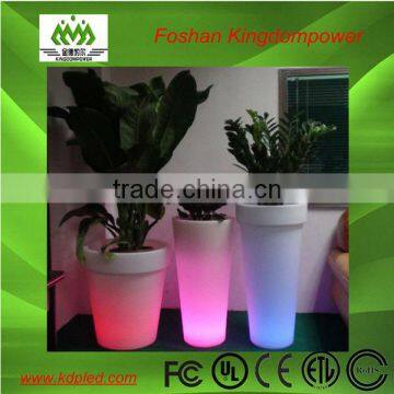 Colorful LED plastic casino flowerpot,Plastic led flower vase, shinning led planter