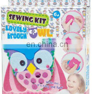 DIY owl brooch sewing kit for kids
